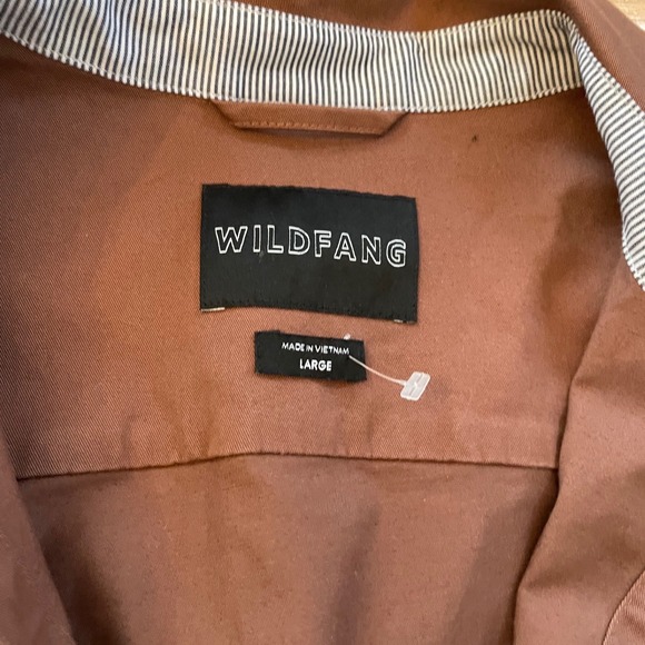 WILDFANG brown utility shacket women's large - Picture 3 of 3